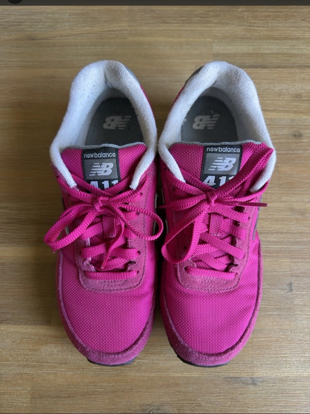 New Balance 411 Running Walking Tennis Shoes Women’s Size 9 Pink White Gray - Picture 6 of 12